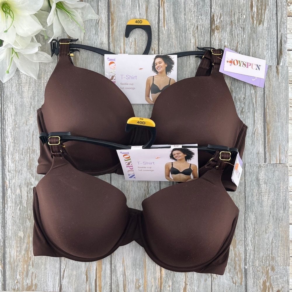 Women's Smoothing T-Shirt Bra 2-Pack Size 42DD